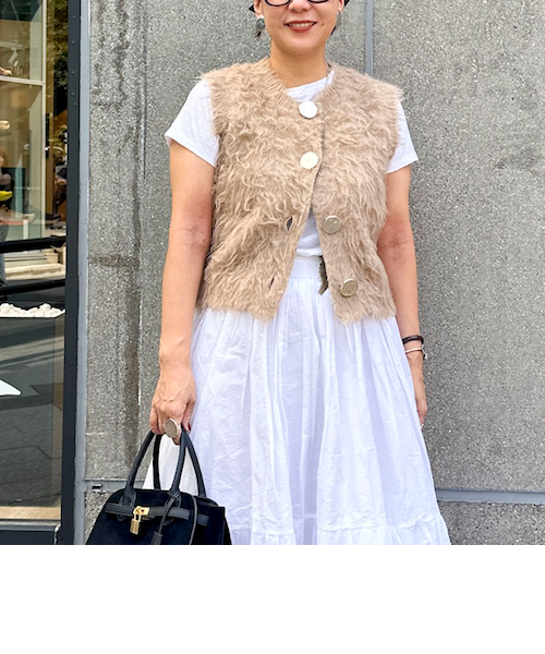 手洗い可能》ビックボタン起毛ファーベスト｜ノーリーズの通販｜&mall