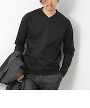 《ビジカジ対応》シルケットスムースドレスL/S V Tシャツ 25AW