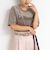シアートリコットベロアプリントTシャツ
