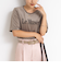 シアートリコットベロアプリントTシャツ