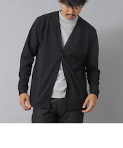 【ACTIVE SECT】《限定展開》ストレッチミラノリブワンボタンカーディガン 25AW