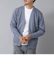 【ACTIVE SECT】《限定展開》シルケットサーフニットボタンレスカーディガン 25AW
