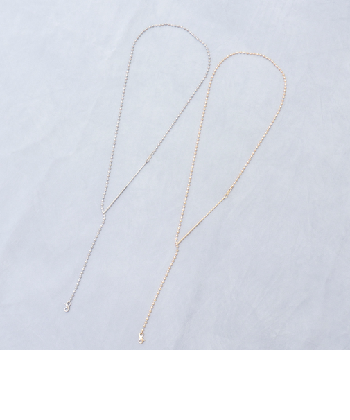 【grace grace/グラスグラス】ロングフックボールアレンジネックレス