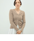 《手洗い可能》リブ斜め柄Vネックカーディガン