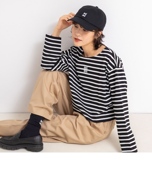 nolnol ウォッシャブルMVSシルケットボーダーショートT