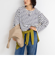 nolnol ウォッシャブルMVSシルケットボーダーショートT