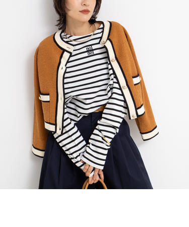 nolnolウォッシャブルMVSシルケットボーダーT
