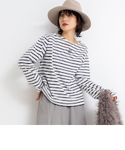 nolnolウォッシャブルMVSシルケットボーダーT