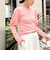 《手洗い可能》リブパフスリーブプルオーバーニット