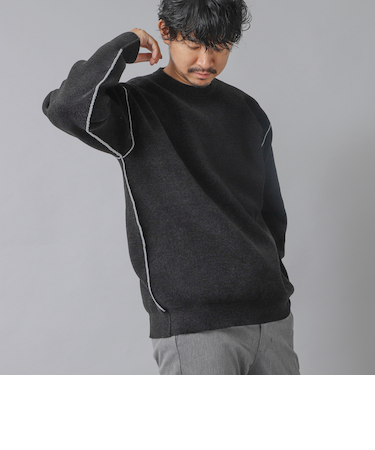 【ACTIVE SECT】《限定展開》Wフェイスモールクルーネック 25AW