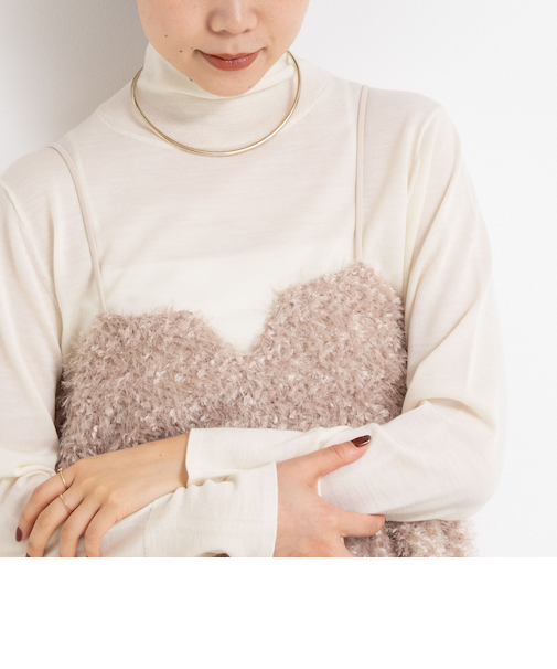 《手洗い可能》18Gウール100%ハイネックプルオーバー