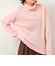 PUREカシミヤタートルネックニット