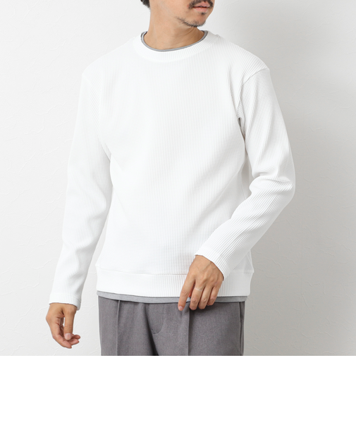 【IRM】《吸水速乾/UVカット》ワッフルダブルカラー LS Tee 25AW