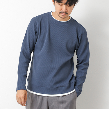 【IRM】《吸水速乾/UVカット》ワッフルダブルカラー LS Tee 25AW