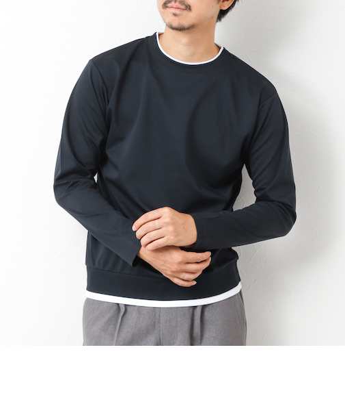 ハイゲージ スーピマコットン ダブルカラーTee 25AW