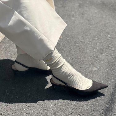 【nolnol/ノルノル】ウール混リブソックス