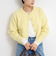 ヘアリーメタル釦クルーネックカーディガン