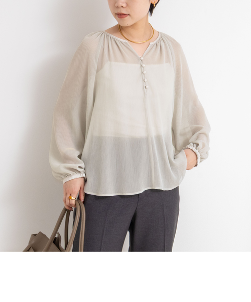 ウォッシャブル楊柳ギャザーブラウス｜ノーリーズの通販｜&mall