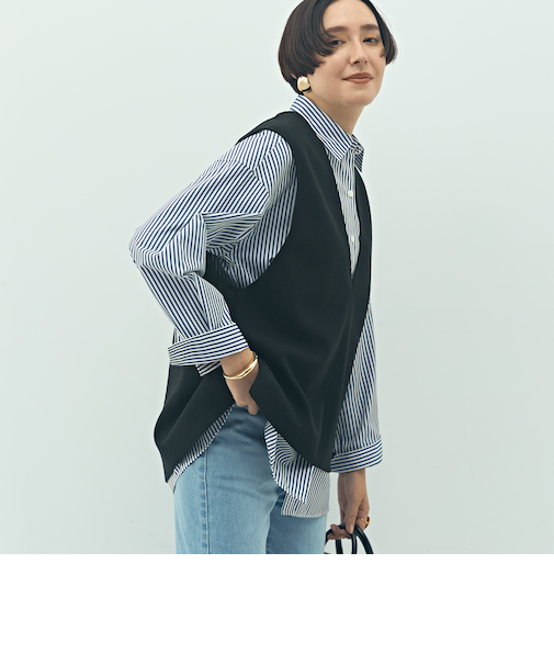 ウォッシャブルストレッチジャージベスト