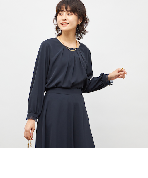 ウォッシャブル2WAYストレッチブラウス