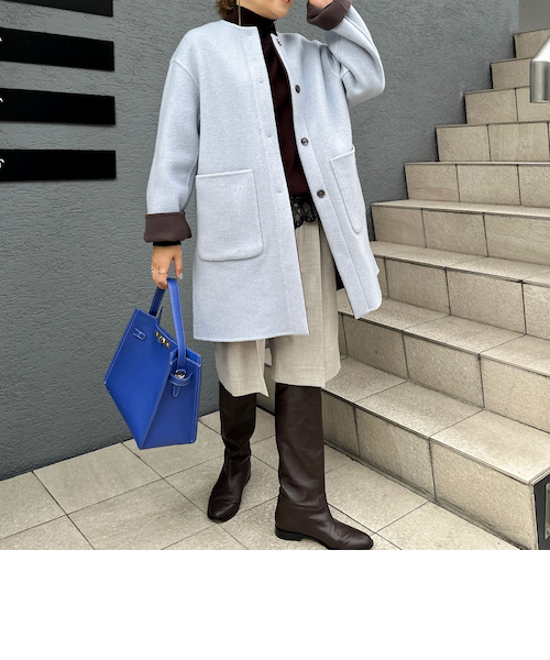 バイカラーリバーコート｜ノーリーズの通販｜&mall（アンドモール