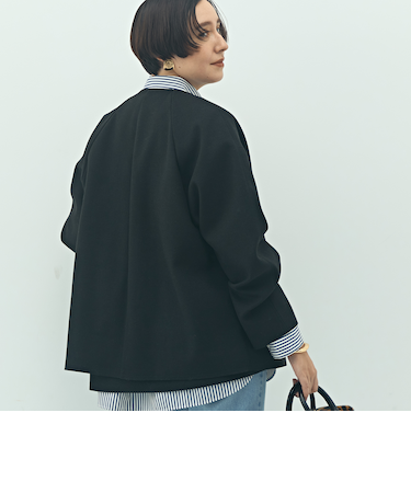 ウォッシャブルストレッチジャージハオリ