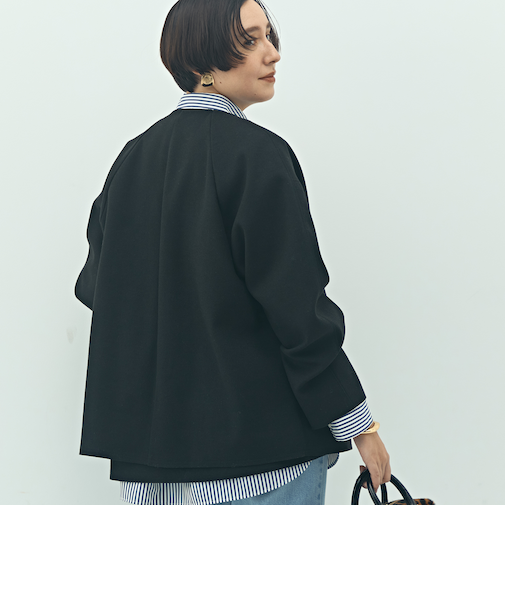 ウォッシャブルストレッチジャージハオリ