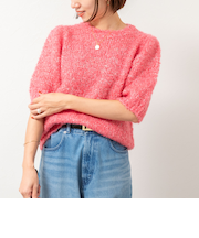 モヘアスパンコール半袖ニット