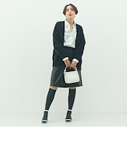 カシミヤ混ヘアリーVネックカーディガン