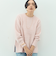 カシミヤ混ヘアリークルーネックプルオーバー