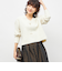 ヘアリーストレッチVネックプルオーバーニット