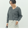 ヘアリーストレッチVネックプルオーバーニット