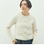 ヘアリークルーネックニットジャケット
