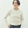 ヘアリークルーネックニットジャケット