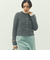 ヘアリークルーネックニットジャケット