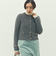 ヘアリークルーネックニットジャケット