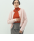 ヘアリークルーネックニットジャケット