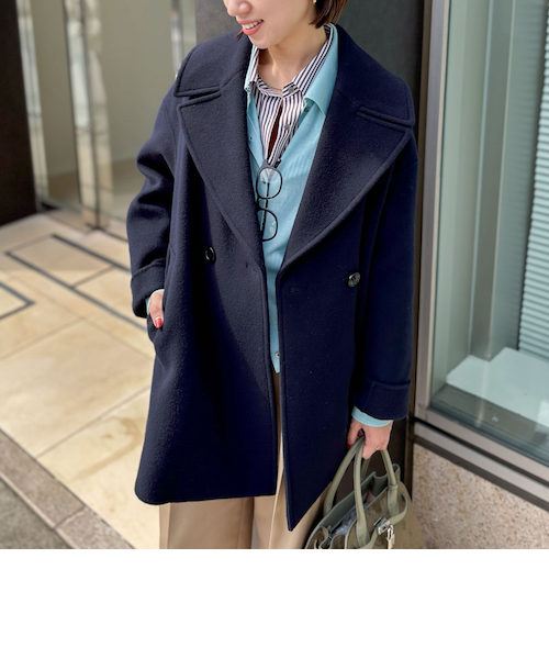 MARINA DE BOURBON ライトブルーダッフルコート MARINA DE BOURBON ライトブルーダッフルコート MARINA DE
