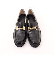 ワッシャーエナメルビットローファー