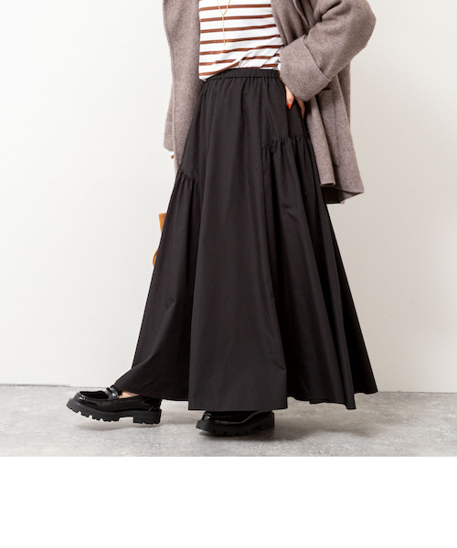 ウォッシャブルブロードサイドマルチWAYギャザースカート｜ノーリーズ