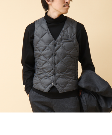 【TAION/タイオン】SINGLE SNAP BUTTON DOWN GILET 25AW