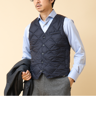 【TAION/タイオン】SINGLE SNAP BUTTON DOWN GILET 25AW