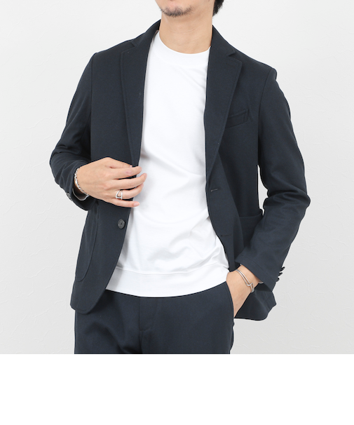 《セットアップ対応》【Active Jersey】ホームスパン ストレッチイージーJK