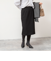 《セットアップ対応》ウォッシャブルウール調タイトスカート