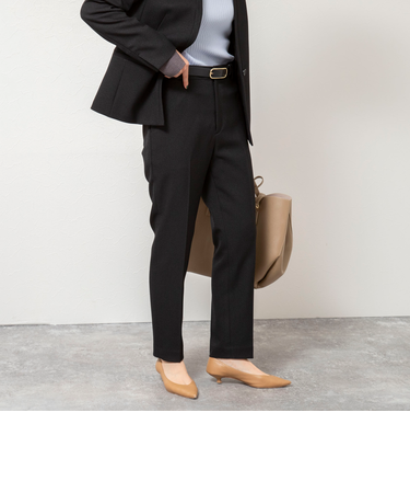 《セットアップ対応》ウォッシャブルウール調テーパードパンツ