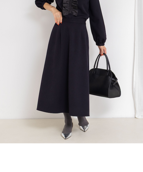 新品 ノーリーズ ウォッシャブルウール調サージストレッチフレアスカート セットアップ対応》ウォッシャブルウール調サージストレッチ