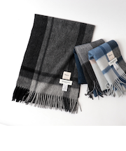 カシミヤチェックマフラー30