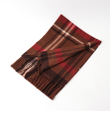 カシミヤチェックマフラー30