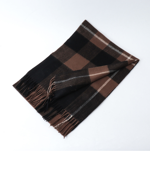 カシミヤチェックマフラー30