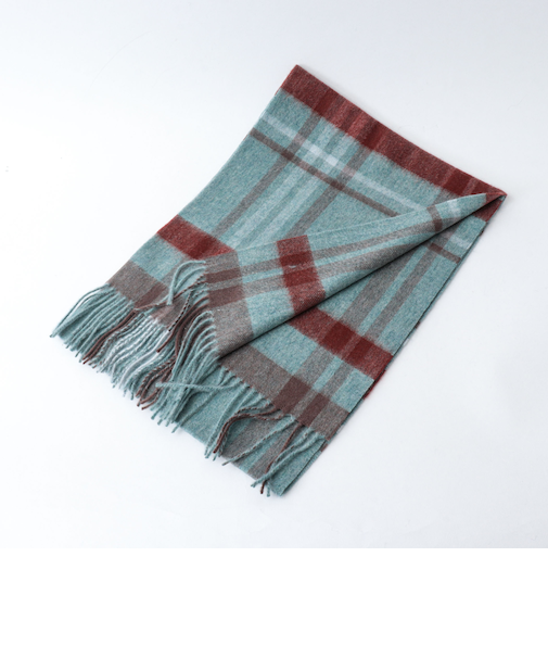 カシミヤチェックマフラー30